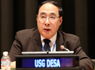 Wu Hongbo, UN Under-Secretary-General (USG) for Economic and Social Affairs, presented the Prototype Global Sustainable Development Report to HLPF-2