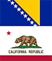 Bosnia and Herzegovina and California Flags