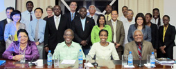 A group photo of participants at the UNCSD Subregional Preparatory Meeting for the Caribbean