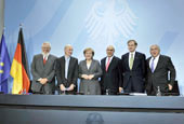 Joint statement by German Chancellor Angela Merkel and the heads of five international organizations, including the OECD, ILO, IMF, WTO and the World Bank