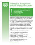 Interactive dialogue on climate change solutions